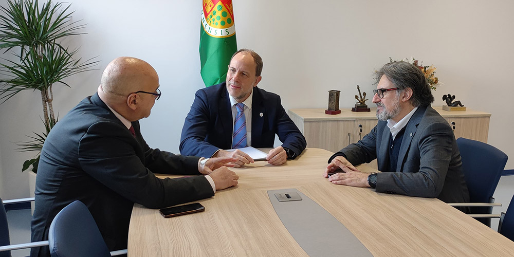 Primera reunión institucional del Rector de la UJA Nicolás Ruiz con el subdelegado del Gobierno en Jaén Manuel Fernández